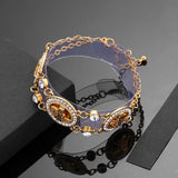 Muslim Islam Pendant Bracelet Inlaid Crystal 18K Plated Women's Charm Jewelry