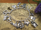 Princess Charm Bracelet Silver Plated for Girl/Boy