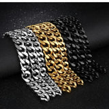 Mens Cuba Link Chain Bracelet Stainless Steel Hip Hop Jewelry