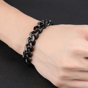 Mens Cuba Link Chain Bracelet Stainless Steel Hip Hop Jewelry