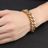 Mens Cuba Link Chain Bracelet Stainless Steel Hip Hop Jewelry
