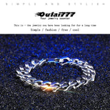 Mens Cuba Link Chain Bracelet Stainless Steel Hip Hop Jewelry