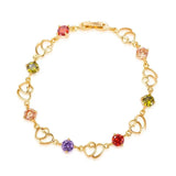 Bohemian Bracelets For Women Heart Zircon Wedding Jewelry Gift