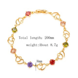 Bohemian Bracelets For Women Heart Zircon Wedding Jewelry Gift