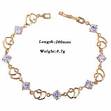 Bohemian Bracelets For Women Heart Zircon Wedding Jewelry Gift