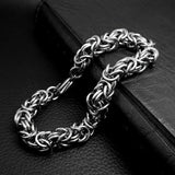 Mens Stainless Steel Charm Chain Bracelet Hip Hop Rock