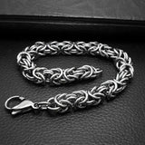 Mens Stainless Steel Charm Chain Bracelet Hip Hop Rock