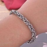 Mens Stainless Steel Charm Chain Bracelet Hip Hop Rock
