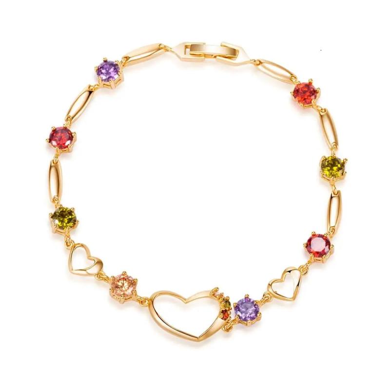 Dainty Heart Zircon Bracelets Wedding Jewelry Gift