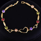 Dainty Heart Zircon Bracelets Wedding Jewelry Gift