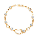 Dainty Heart Zircon Bracelets Wedding Jewelry Gift