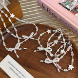 Crystal Charm Bead Bracelet Bowknot Handchain Necklace Jewelry