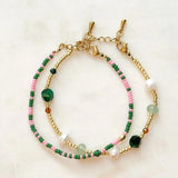 Daisy Flower Beaded Bracelet for Women Bohemian Colorful Charms