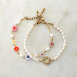 Daisy Flower Beaded Bracelet for Women Bohemian Colorful Charms