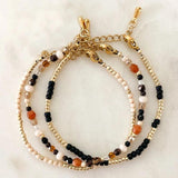 Daisy Flower Beaded Bracelet for Women Bohemian Colorful Charms