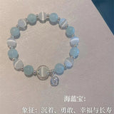 Romance Cat Eye Stone Charm Bracelet Moonstone Jewelry Gift