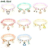 Kids Girls Cartoon Charm Bracelets 2PCS