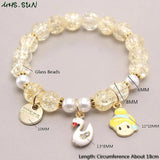 Kids Girls Cartoon Charm Bracelets 2PCS