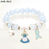 Kids Girls Cartoon Charm Bracelets 2PCS