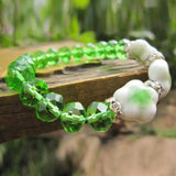 Crystal Ceramic Beads Women's Bracelet Charm Strand Bracelet for Mother