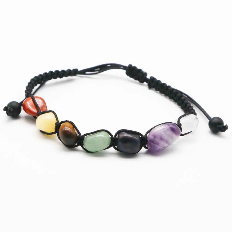 Natural Stone 7 Irregular Shape Moven Yoga Energy Bracelet Unisex