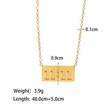 Stainless Steel 18K Plated 11:11 Charm Necklace For Woman