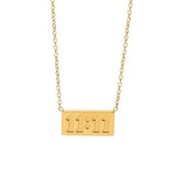 Stainless Steel 18K Plated 11:11 Charm Necklace For Woman