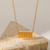 Stainless Steel 18K Plated 11:11 Charm Necklace For Woman