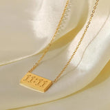 Stainless Steel 18K Plated 11:11 Charm Necklace For Woman