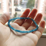 Vintage Aquamarine Crystal Beaded Strand Bracelet
