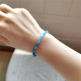 Vintage Aquamarine Crystal Beaded Strand Bracelet