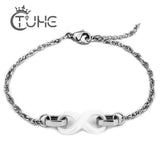 Infinity Bracelet for Women Ceramic Charm Bracelet Daily Jewelry