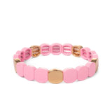 Rainbow Hexagon Beaded Bracelet Alloy Women Jewelry