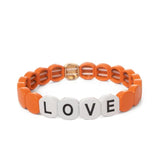 Rainbow Hexagon Beaded Bracelet Alloy Women Jewelry