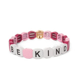 Rainbow Hexagon Beaded Bracelet Alloy Women Jewelry