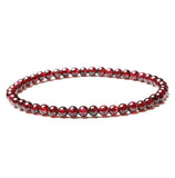 Natural Stone Wine Garnet Bracelet Small Beads Charm Bracelet Girls G