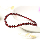 Natural Stone Wine Garnet Bracelet Small Beads Charm Bracelet Girls G