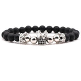 Micro Pave CZ Hecagon Crown Charm Bracelet Couples Jewelry