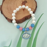 Greek Alphabet Charm Bracelet with Elastic Band