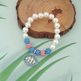 Greek Alphabet Charm Bracelet with Elastic Band