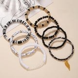 Vintage Ethnic Wing Pendant Bracelet Set Women Holiday Beach Charm Bracelet