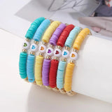 Boho Beaded Love Heart Bracelet Set for Women