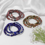 3Pcs/Set Stone Beads Bracelets For Women Rectangle Charm Bracelet Set