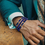 3Pcs/Set Stone Beads Bracelets For Women Rectangle Charm Bracelet Set