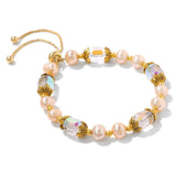 Natural Pearl Bracelet Crystal Charm Bangle