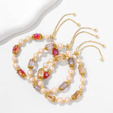 Natural Pearl Bracelet Crystal Charm Bangle