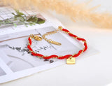 Ethnic Titanium Bracelet 18K Plated Good Luck Charm for Women