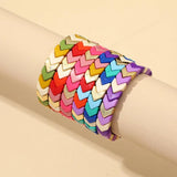 Resin Cuff Charm Bracelet Bangle Adjustable for Women