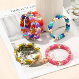 Resin Cuff Charm Bracelet Bangle Adjustable for Women