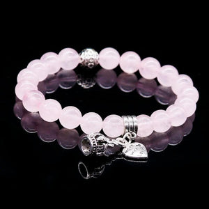 Pink Crystal Bracelet & Bangles For Women Men Charm Bracelet